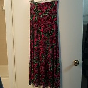 Lularoe rose/floral maxi skirt